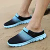 Sommar män sandaler andas mesh manlig sandal strand skor vatten tofflor mode glides 210624