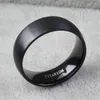 Anéis de casamento Titanium for Men 8mm Presente de jóias de jóias de homens negros de homens negros Presente masculino