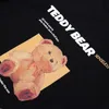 Мужчины хип-хоп стрит одежды футболка забавный медведь печать футболка хараджуку хлопок с коротким рукавом осень моды топы тройки битник черный 210324