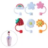 Cartoon Forme Cover Decorative Mite Fashion Protector Strakepper Topper Silicone Straws Pluck for Decor6222383