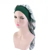 Tie Dye Print Turban Hats For Women Female Sleep Hair Hat Long Cylindrical Beanie Caps Muslim India Headwear Make up Tool