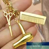 Outils de salon de coiffure porte-clés sèche-cheveux ciseaux peigne pendentif simulé porte-clés cadeau d'esthéticienne cadeau d'esthéticienne