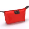 Foldable Women Travel Cosmetic Bag Mini Girl Makeup Organizer Waterproof Nylon Red Large Capacity Zipper Toiletry Pouch Case Bags & Cases