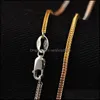 Цепочки ожерелья подвески ювелирные украшения Chopin Chain 925 Стерлинговая стерлинга Трехцветная золотая платиновая розовая комбинация длинная 40 45 50 55