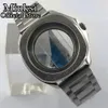 40mm silver case sapphire crystal watch case fit ETA2836 Miyota 8205 8215 821A Mingzhu DG2813 3804 Seagull 1612 movement