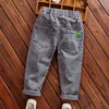 Barn pojkar jeans barn byxor baby pojkar byxor toddler tjejer jeans vår höst casual byxor blå mode 4-12 år kläd g1220