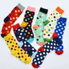 Et femmes Couple classique motif à pois série hommes haute qualité heureux hommes chaussettes sans boîte