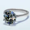 Ringos de cluster Vintage 3ct Laboratório Diamante Ring Sets Real 925 Sterling Silver Engagement Ward Wear
