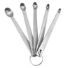 Set of 5 Stainless Steel Round Measuring Tools Spoons for Liquid and Dry Ingredients Drop Smidgen Pinch Dash Tad