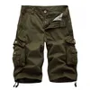 Tactique Camouflage Camo Cargo Shorts Hommes Hommes Casual Shorts Homme Lâche Travail Shorts Homme Militaire Pantalon Court 3040 210322