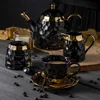 Coffee Afternoon Cup Saucer Set Bone China Teapot Golden Edge Milk Pot High-Grade Household ceramic Candy Jar