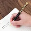 Bolígrafos Pluma de lujo Escritura de alta calidad Clip dorado 1.0 mm Nib Suministros escolares de oficina