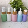 30ml Skin Care Toner Bottle Bamboo Lotion Container Dropper Cosmetic Essential Oil Refillable Perfume Spray