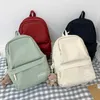 Candy Cor Double Zipper Mulheres Mochila Alta Qualidade Impermeável Nylon Saco de Nylon Saco Big Student Saco Bonito Menina Viagem Rucksacks 210922