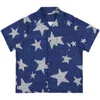 KAPITAL MAN Shirts 2021 Men Women High Quality Full Stars Graphical Print Kapital Shirt Oversize Blue Blouse