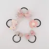 Enfants Designer Hair Accessoires Baby Bow Caoutchouc Band Enfants Ne faites pas de mal à cheveux Tissu mignon Tissu Band Babygirl Fruit Cravate Card Tête de couture 815 V2