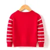 Boże Narodzenie dzianiny sweter jesień zima baby chłopcy dziewczyny ubrania cartoret pulower dzieci odzież dziecięca 210521