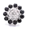 Strass Gadget 18mm Snap Botão Clasp Flower Charms for Snaps DIY Jóias Fornecedores Presente