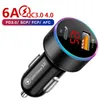 Quick Charge 4.0 3.0 USB Car Charger For iPhone Xiaomi Huawei Auto Type C PD 6A Fast Mobile Phone adapter