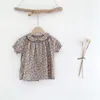 Short Sleeve Floral Printing Shirt Summer Kids Baby Girl Shirts Children Clothes Cute Infant 20220302 Q2