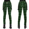 Femmes Plaid Pantalon Taille Haute Gothique Punk Pantalon Printemps Été Streetwear Femme Mode Fermeture Éclair Y2k Long Bas Pantalon Pantalon Trou