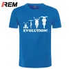 REM Neuheit Jugend-T-Shirt Evolution eines Dreirad-Fahrrad-Moped-Motorrads 210329