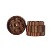 Natural Wooden Smoking Tobacco Herb Grinder With Rainbow Wood Design 41MM 3 Piece Handmade Smoke Spice Grinders Accessories