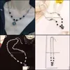 Andere Mode Aeserijen Asori Mannen en Vrouwen Hip Hop Black Pearl Jade Bead Dice Chain Splicing Womens Minderheid Cubaanse Stalen Ketting Drop Deli