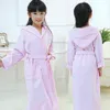 子供たちの綿のバスローブ少年の女の子のための長い子供たちのための長い子供たちRoupao Blue Pajamas Bath Sleepwear Night Wear 211130