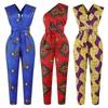 Mode Dames 2021 S Afrikaanse kleding Ankara Stijl DIY Bandage Robe Africaine Dashiki Jumpsuit etnische sexy jurken voor vrouwen