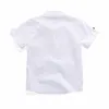 TZCZX-2320 Summer Style Children Boys Shirt Fashion Solid Cotton Short For 3-12 Years Old Kids Wear Clothes 210713