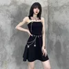 Traf sommar sexig klänning Kvinnor Y2K Gothic Kläder Vintage Harajuku Flickor Party Dresses Punk Vestidos Toppies 21104 210712