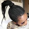 Drop Ship Gevlochten Pruik Vrouwelijke Korte Haar Bobhead Full Top Chemical Fiber Headdear Box Braid Dreadlock Pruiken B1028