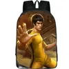 Bruce Lee Backpack Kung Fu King Daypack Picture Star Drukuj szkolny szkolny Rucksack Sport School Bag Pack2779605