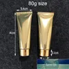 80ml guld aluminium plast kosmetisk flaska 80g ansiktsbehandling kräm squeeze tube shampoo lotion flaskor fabrik pris expert design kvalitet senast