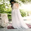 Casual Dresses White Sweet Solid Women Long Maxi Dress Fall Flare Sleeve Deep V-Neck Mesh See-through Sexy Ladies