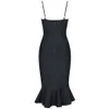 OCSTRADE Sexy Black Bandage Kleid Ankunft Sommer Frauen Meerjungfrau Bodycon Celebrity Evening Club Party 210527