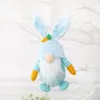 Pasen Rabbit Gnome Oude man pop feestartikelen pluche konijnen oren beeldje ornamenten dwerg poppen kid cadeau huis decoratie zc737