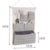 33cm*59cm Washable Wall Hanging Storage Bag Home Kitchen Door Organizer With 5 Pocket And Key Hook Bags
