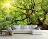 Fonds d'écran 3D peintures murales de papier peint personnalisé salon chambre décor à la maison soleil nature arbres et verdure peinture décorative