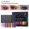 HANDAIYAN Colorful Matte Eyeliner Liquid Waterproof 12 Colors Tint Eyes Makeup Long Lasting Eye Liner Cosmetics 12pcs/set with box gift