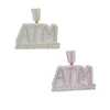 Chaînes Iced Letters ATM Pendant Gold Color Colliers Hiphop 2 couleurs 5a Zircon Tennis Chaîne pour Hip Hop Jewelry Gif2257 pour hommes