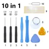 Kit d'outils d'ouverture de levier de réparation 10 en 1 avec clé à broche d'éjection Pentalobe étoile à 5 points pour APPLE iPhone5 5s 5c 6G 6Plus 4 4s 3Gs 1000 ensembles