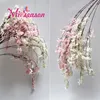 ミシソン150cm 4フォーク結婚式の装飾Diyの桜の木の人工クロロフィド蘭の花のための天然絹桜の花