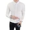 نادي camisas masculinas الكورية الرجال ملابس سوداء بيضاء الرجعية الدانتيل قميص 2022 الخريف طويلة الأكمام يتأهل اللباس الاجتماعي القمصان الرجال