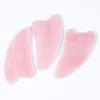 V Shape Gua Sha Face Care Tool Natural Rose Quartz Guashaボードスクラップマッサージネックアイフェイシャルリフティングスリミングシワの美しさの肌のデトックス