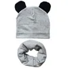 Ny 100% Bomull Barn Hat Scarf Set Barnens härliga Cap Beanies Högkvalitativa Boys Girls Kid s Foto Props