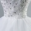 ZJ9061 Custom Made Beyaz Fildişi Kristal Boncuk Sevgiliye Gelin Elbiseler Düğün Dantel Kenar Maxi Örgün Artı Boyutu 2-26 W