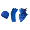 Ice Silk Sunscreen Set Printing Neck Protector Triangle Scarf+sleeves+hat Breathable Quick-drying, No Peculiar Smell Cycling Caps & Masks
