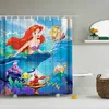 4 Pcs Bathroom Shower Curtain Set Waterproof Mermaid Cartoon Bath Curtains European Style Printing U Ground Mat Cover 180X180CM To7040349